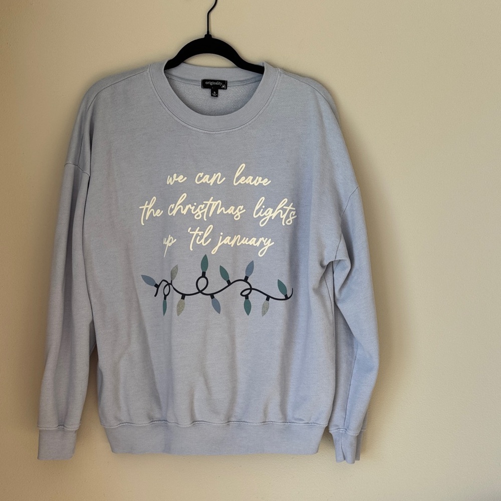 Light Gray Holiday Sweatshirt
